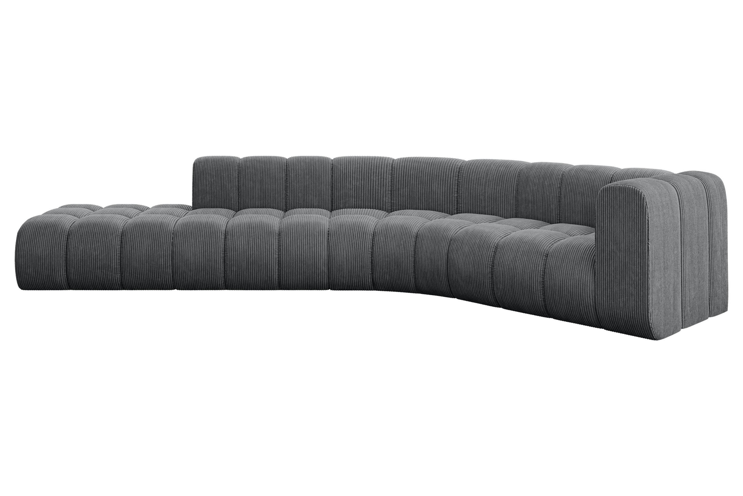 ECKSOFA modulares Sofa Tilmo-L1 - 399x194x70 cm Dunkelgrau - Dunkelgrau, Holzwerkstoff/Textil (399/194cm) - ALTDECOR
