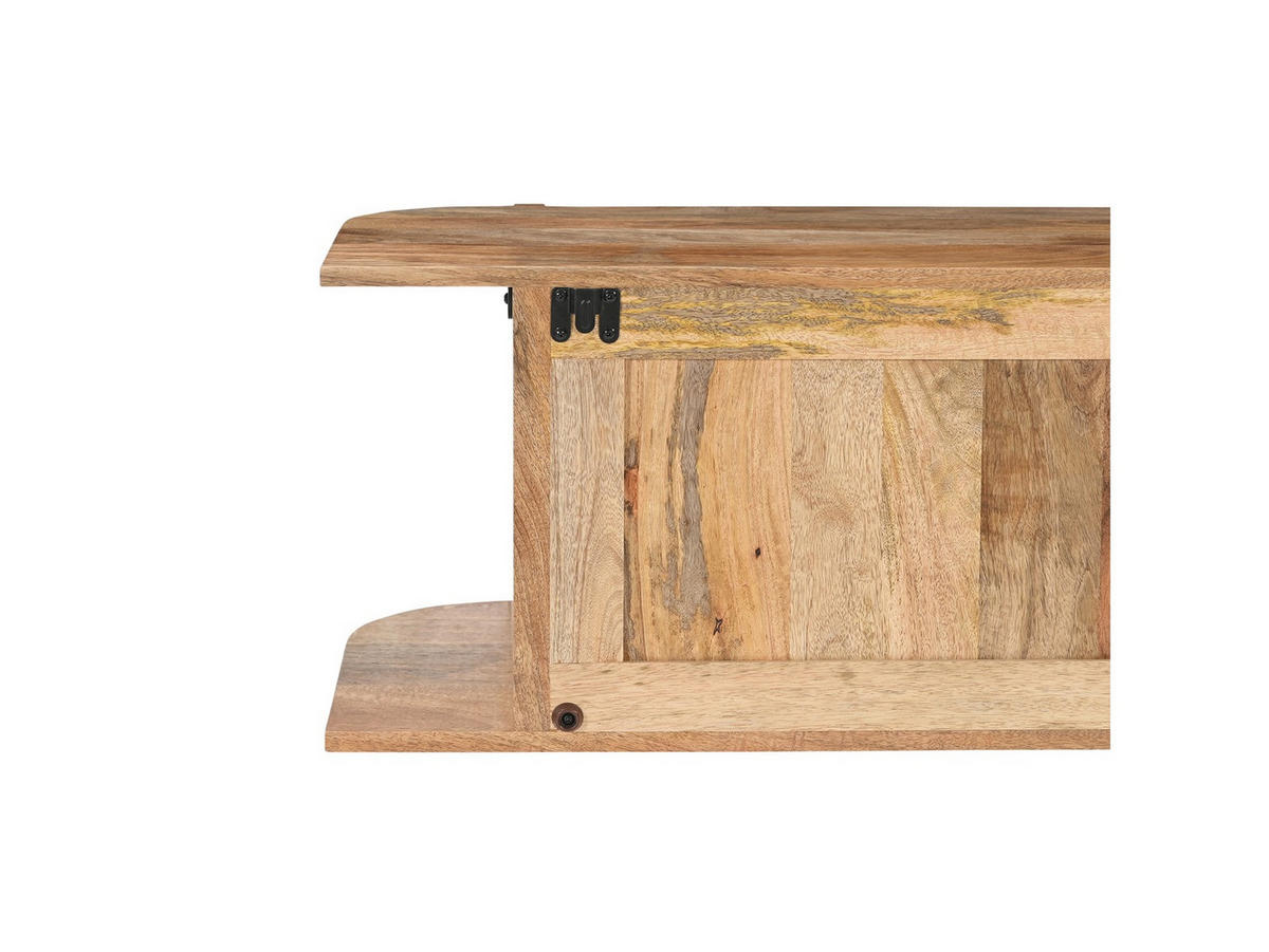 TV Board Jade Mangoholz 200 cm / 40 cm Natur - Naturfarben, Holz (200/35/40cm) - Villa Möbel