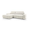ECKSOFA Cordina Weiß, mit Schlaffunktion und Bettzeugbehälter, linke seite - Weiß, Holzwerkstoff (264/162cm) - Bettso