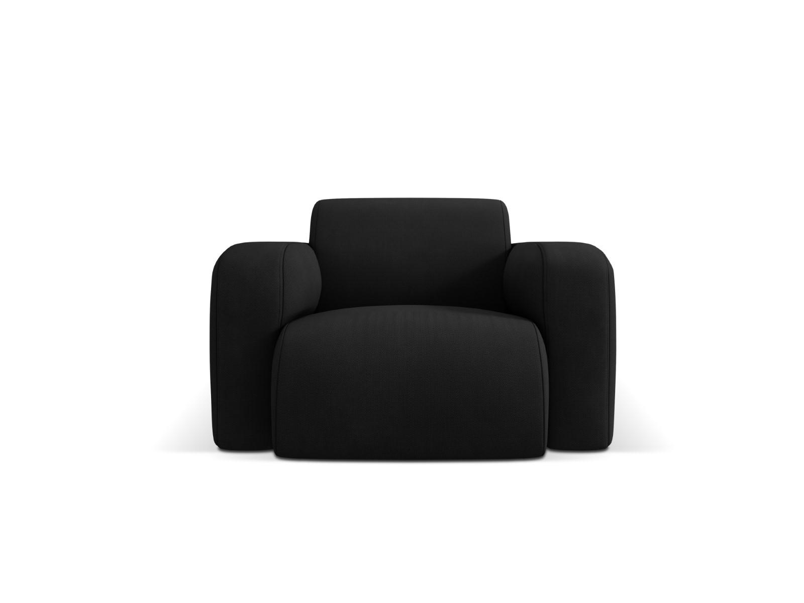 SESSEL Molino aus strukturiertem Stoff schwarz - Schwarz, Textil (95/72/105cm) - Micadoni