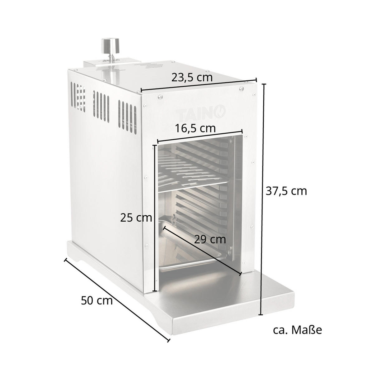 OBERHITZEGRILL Gas - Silberfarben, Metall (23.5/37.5/50cm) - TAINO