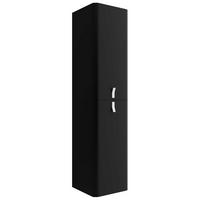 HOCHSCHRANK wandhängend UNIIQ Schwarz matt Badmöbel - Schwarz Hochglanz/Schwarz, Glas/Holz (35/150/35cm) - Salgar