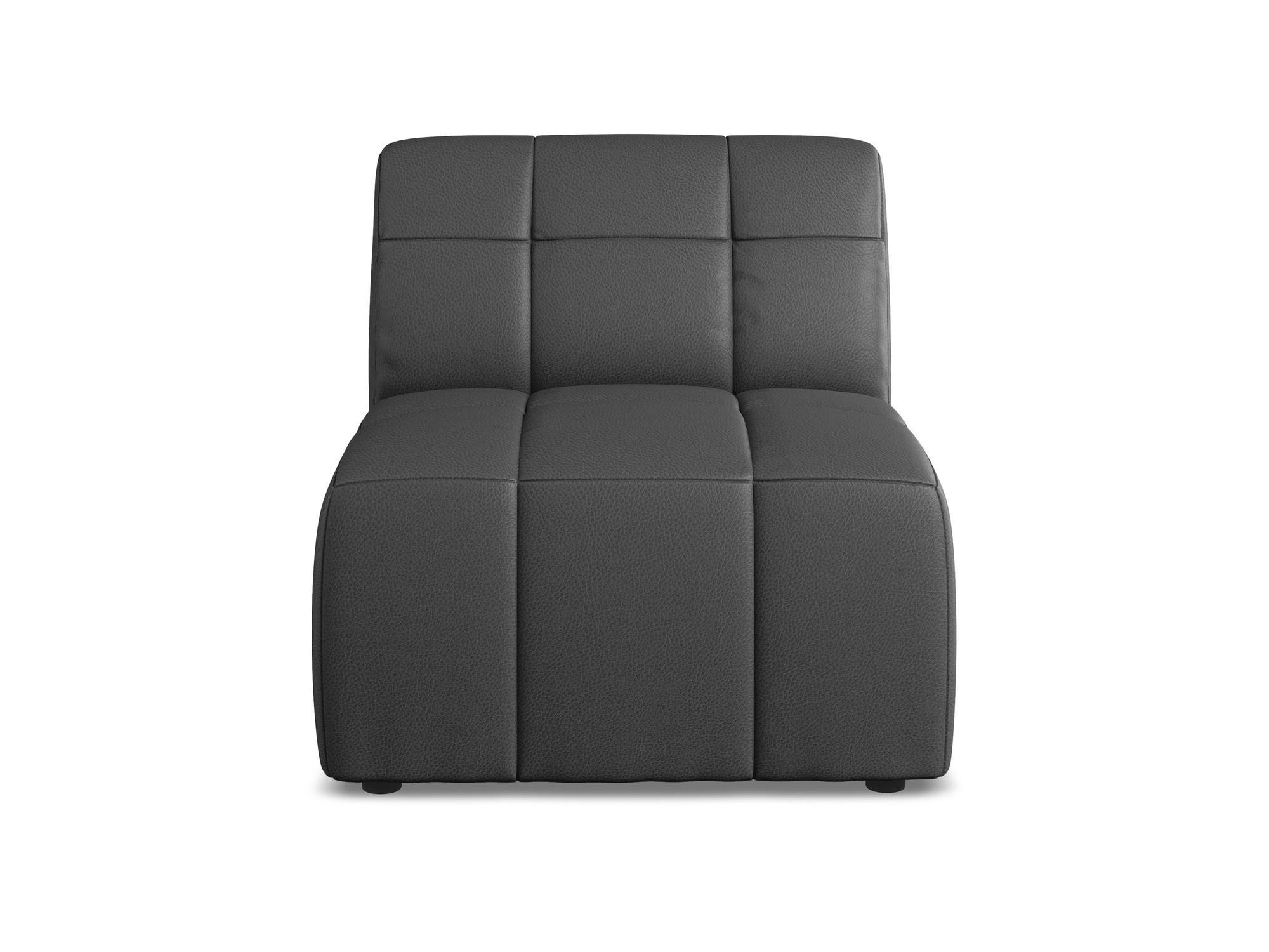 SOFAELEMENT Kunstleder Grau - Schwarz/Grau, Holzwerkstoff/Kunststoff (75/77/90cm) - Makamii
