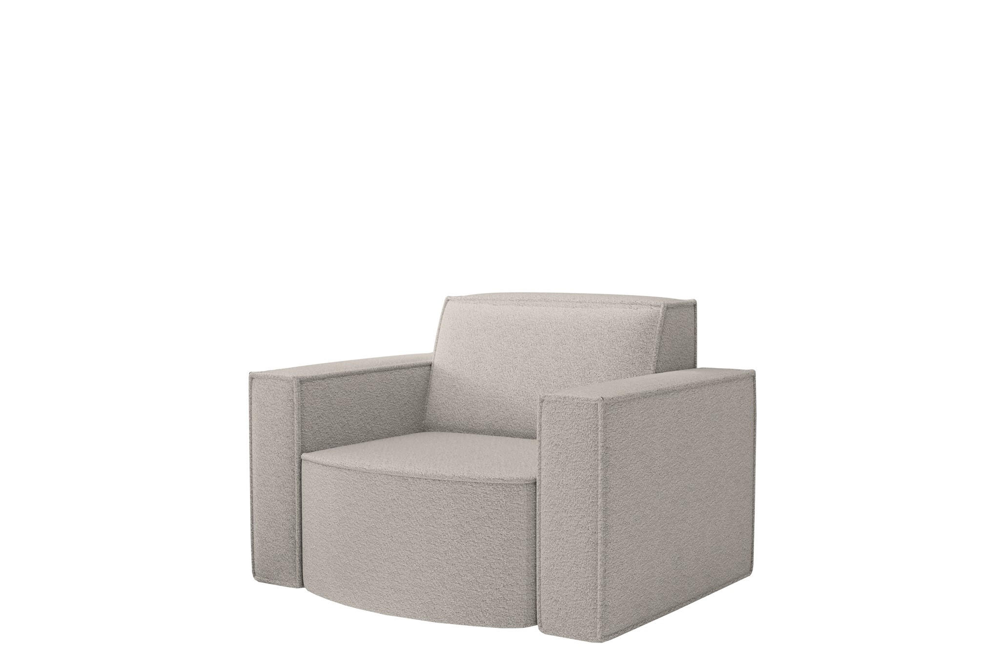 SESSEL Palma Ascot Bukla - Perlmutt, Holzwerkstoff/Textil (98/74/89cm) - Fun Möbel