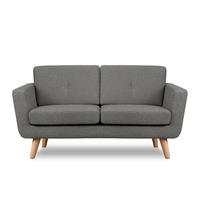 2-SITZER-SOFA TAGIO II mit Armlehnen, Aschgrau - Grau, Textil (88/80/153cm) - KONSIMO®