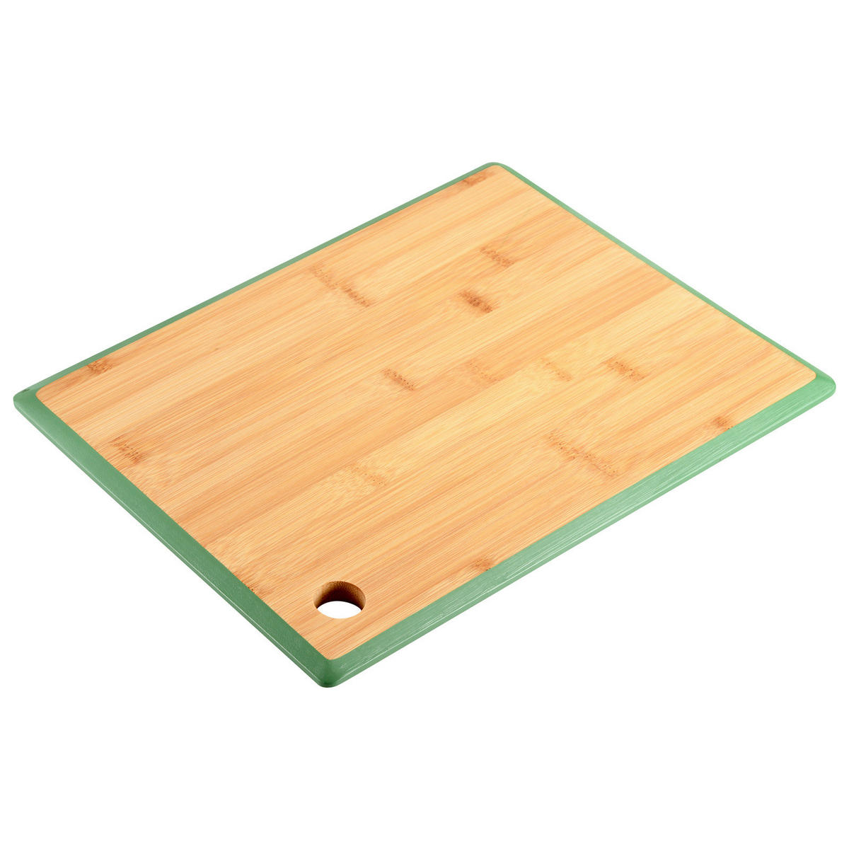 SCHNEIDEBRETT Bambus mit Griff grün - Beige, Naturmaterialien (26/35cm) - Kesper