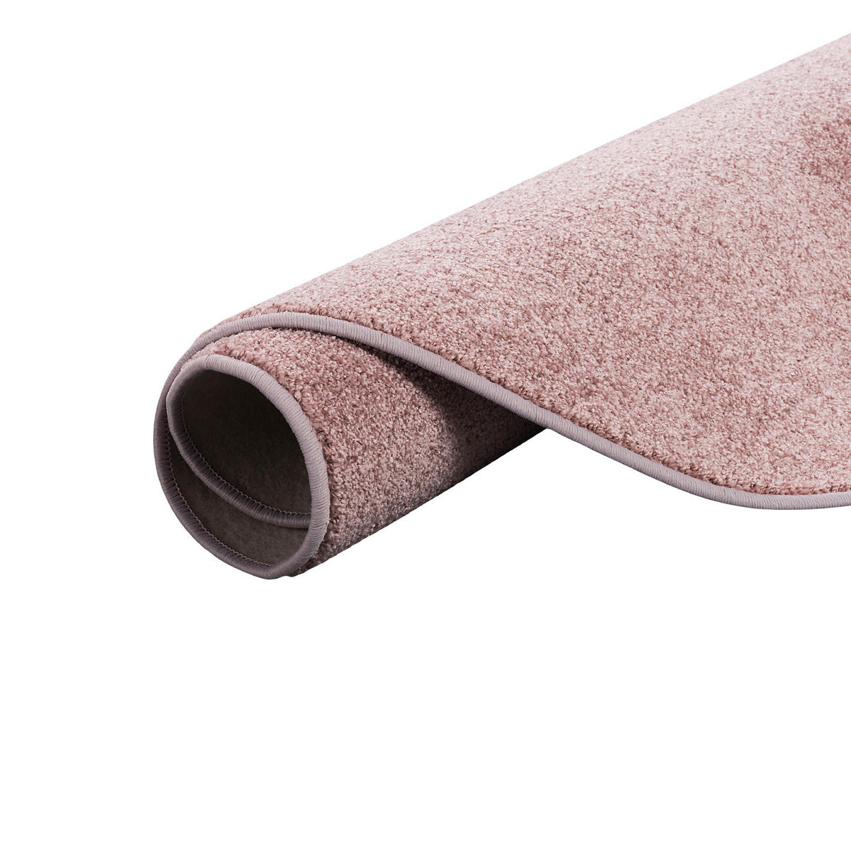 HOCHFLOR VELOURS TEPPICH LUNA RUND - Rosa, Textil (100/100cm) - Snapstyle