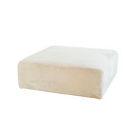 SITZELEMENT MODULSOFA WIOLO SOFT Cremeweiß Cord - Creme/Schwarz, Kunststoff/Textil (111/43/111cm) - KAWOLA