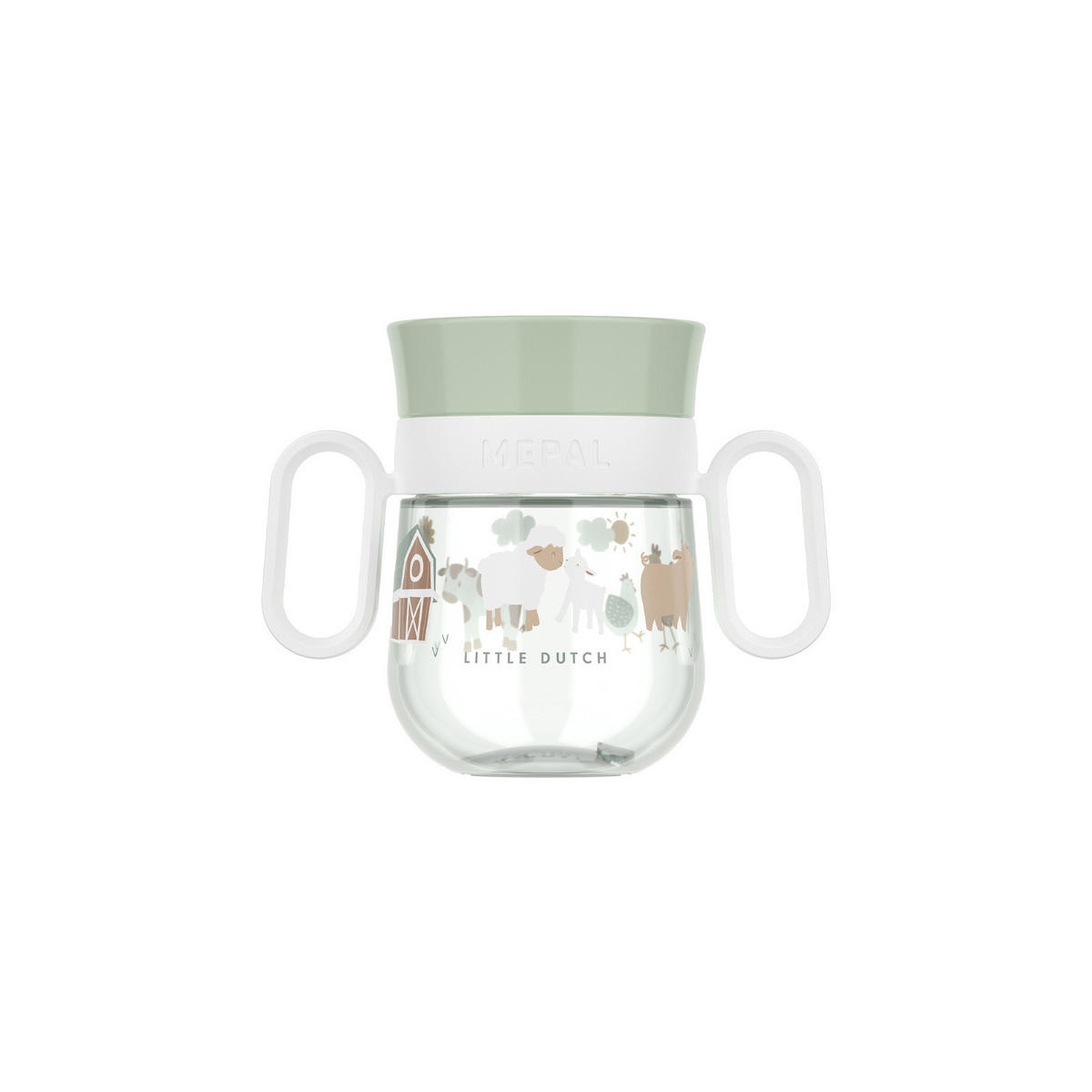 360° TRINKLERNBECHER Mio (2025) Little Farm 200 ml - Grün, Kunststoff (0.2L) - Mepal
