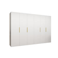 DREHTÜRENSCHRANK 202/300/52 6-türig - Goldfarben/Weiß, Holz (300/202/52cm) - MÖBEL KRYSPOL