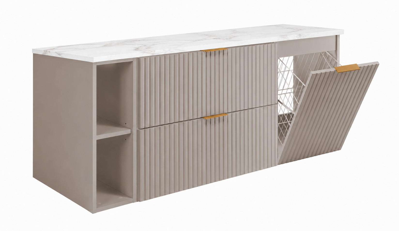 3XE Living Badmöbel-Set Kaschmir, Eiche 140x57x46 cm