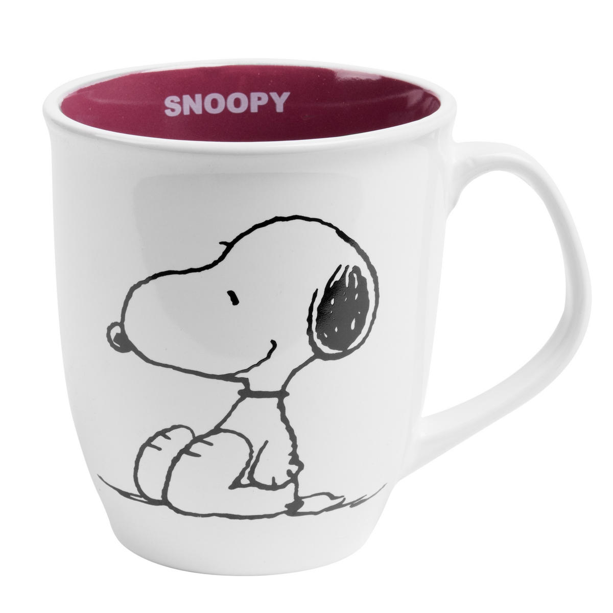 KAFFEEBECHER The Peanuts Snoopy Weiß/Rot 280 ml - Multicolor, Keramik (0.28L) - United Labels