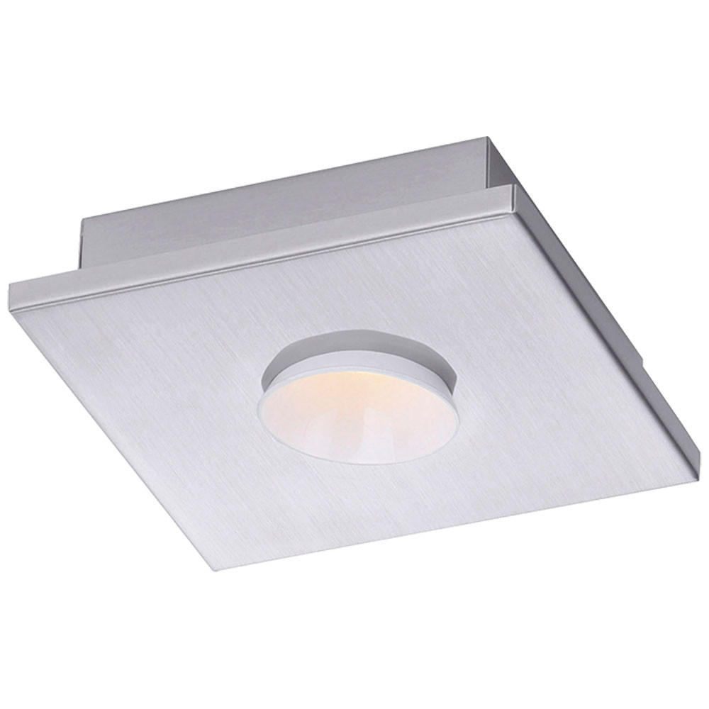 LED DECKENLEUCHTE Metall Silber - Silberfarben, Metall (17/17/4cm)