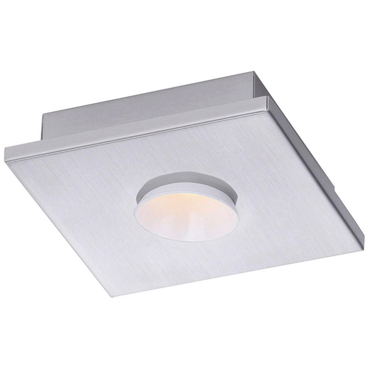 LED DECKENLEUCHTE Metall Silber 2er Set - Silberfarben, Metall (17/17/4cm)