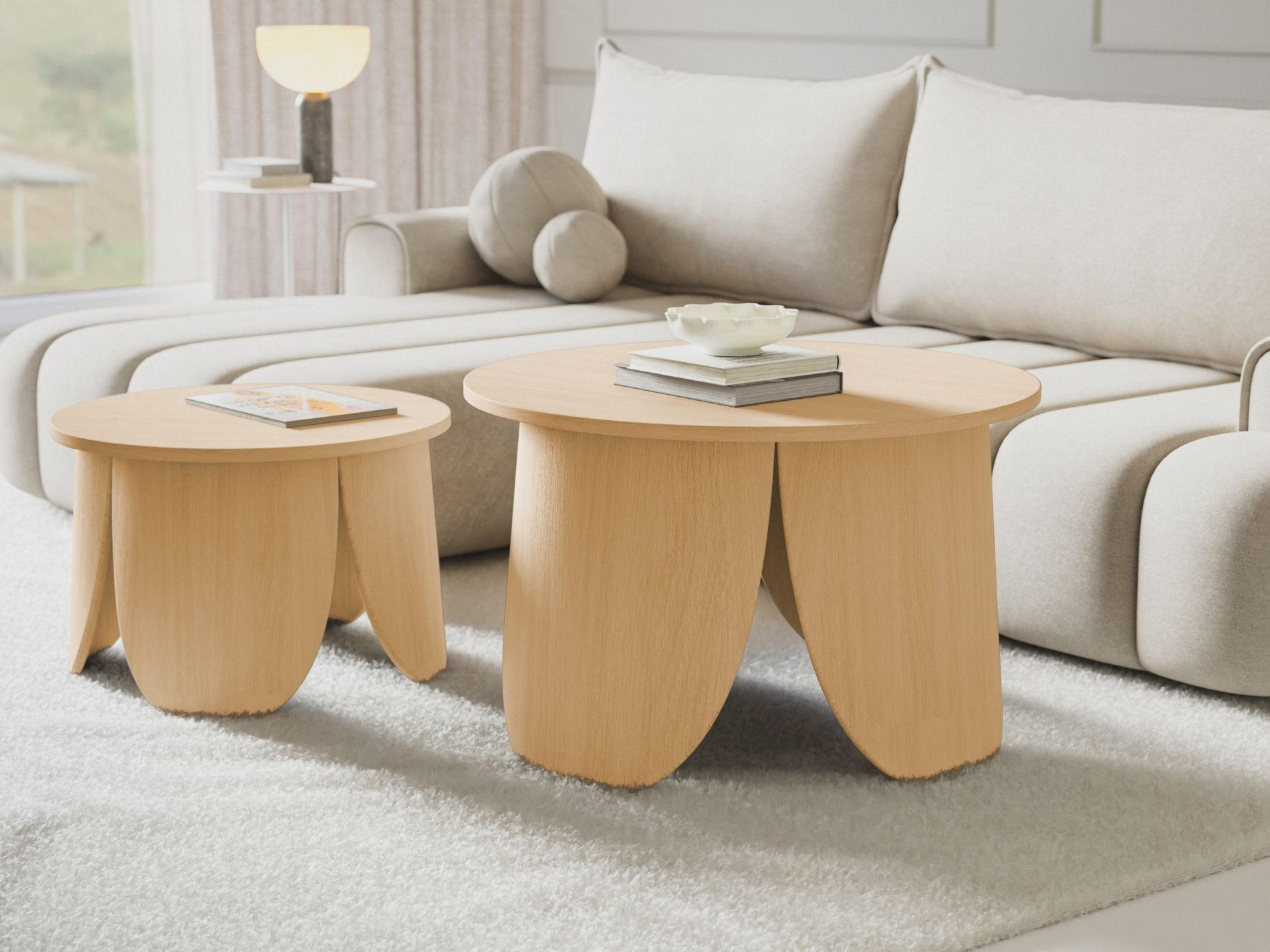 COUCHTISCH Vivially Eichenholzoptik Ø 60 cm - Eichefarben, Holzwerkstoff (60/60/40cm) - Selsey
