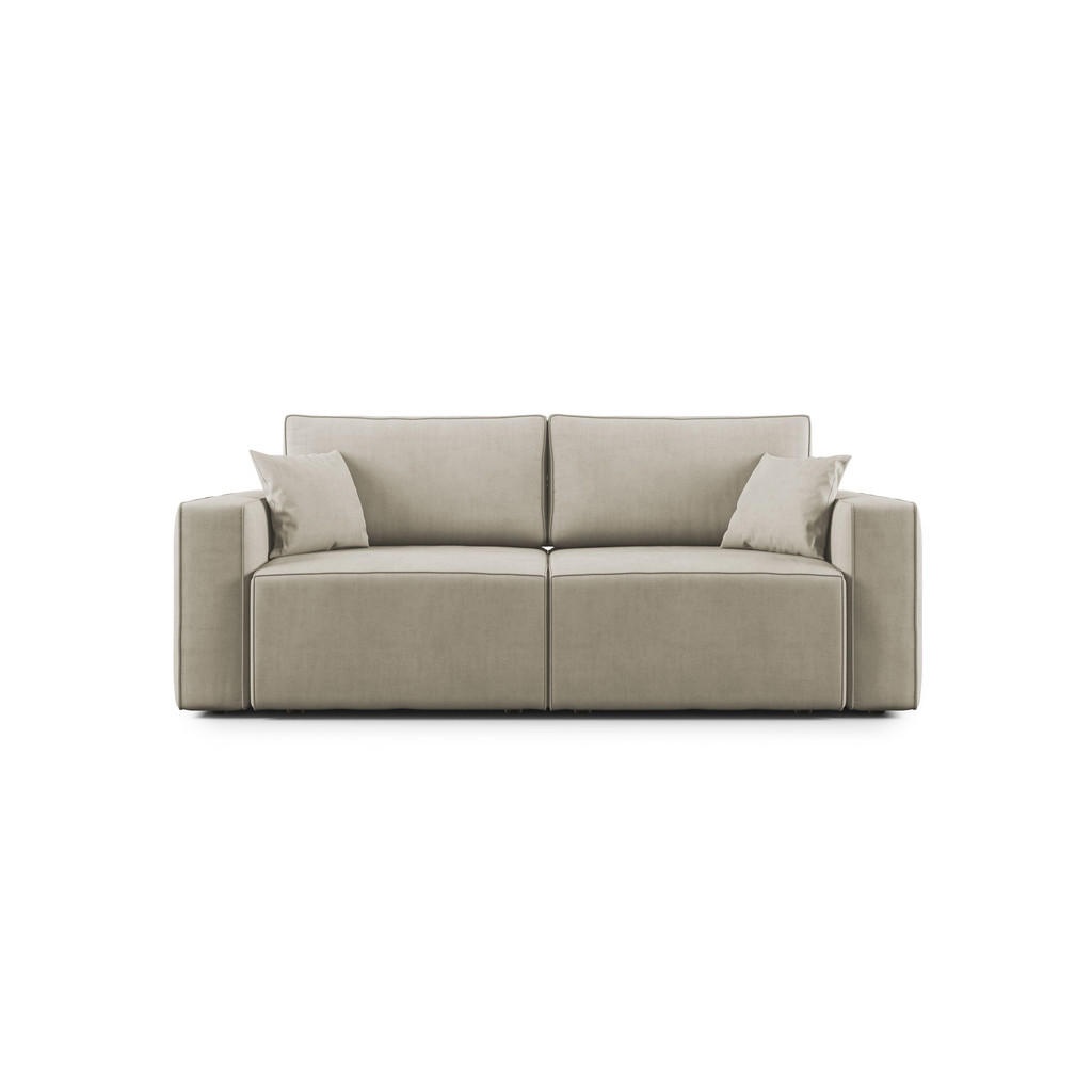Thumbnail - Divani.store Linearsofa, Creme, Textil, 215x86x99 cm, Wohnzimmer, Sofas & Couches, Sofas