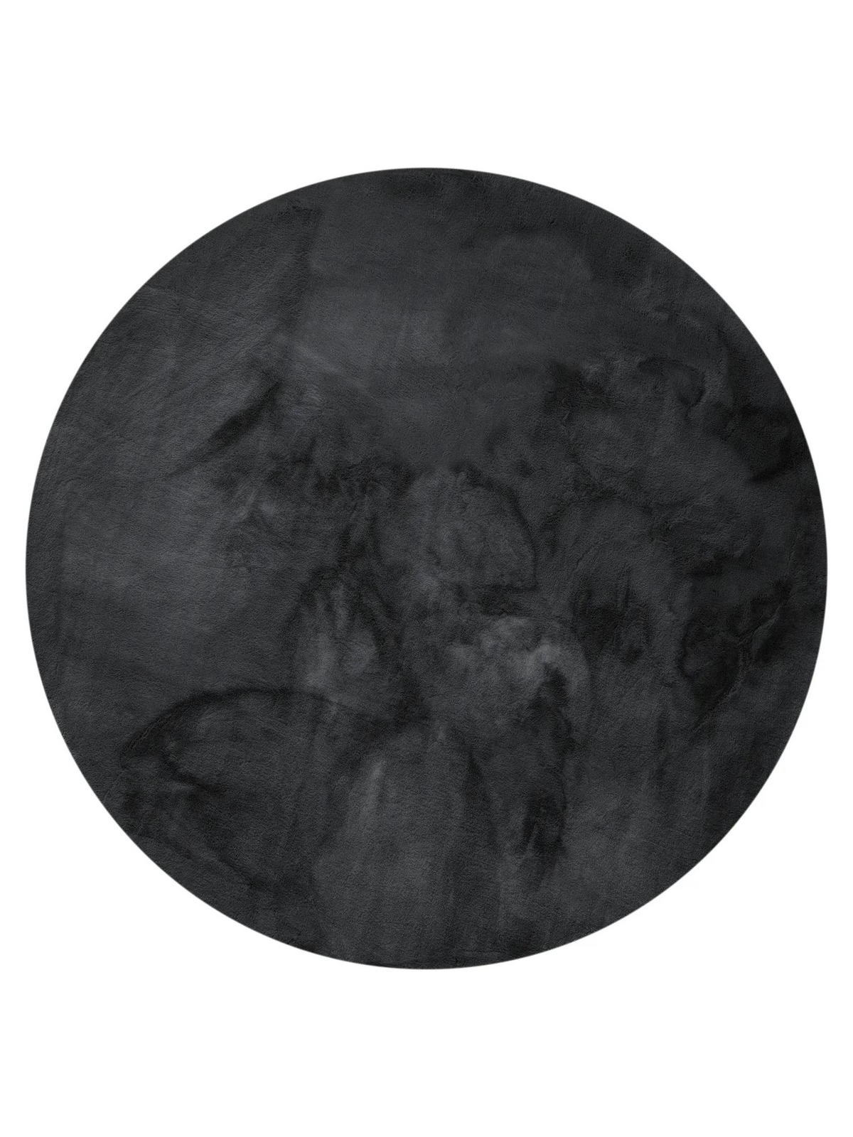 UMĚLÉ kožíškové koberce Dave Antracit ø 120 cm - antracitová, textil/umělá hmota (120/120cm) - benuta Nest