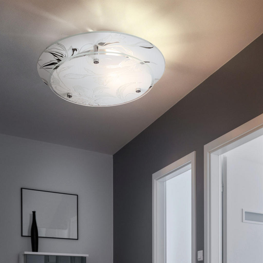 Thumbnail - Globo Lighting Led, Weiß, Glas, Rund, 25x9.5x25 cm, Lampen & Leuchten, Innenbeleuchtung, Deckenleuchten