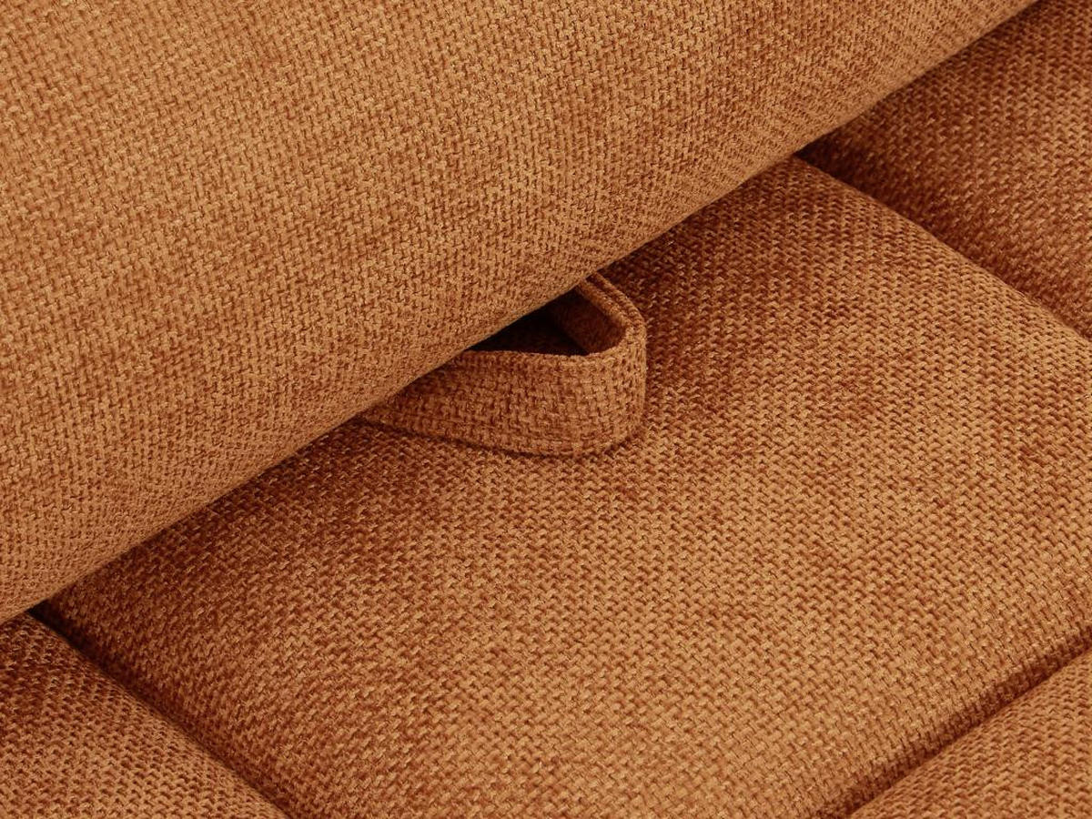 SESSEL mit verstellbarer Rückenlehne - Strukturstoff - Terracotta - APOLIU - Braun, Textil (123/93/86cm) - Vente-Unique