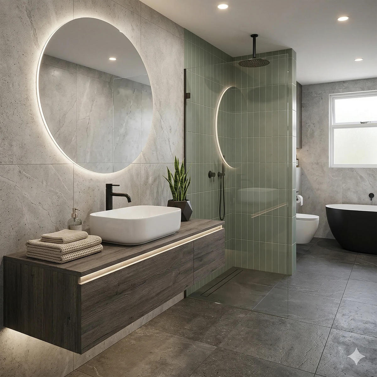 AUFSATZWASCHBECKEN Rea Demi Slim - Weiß, Keramik (39/13.5/51cm) - REA