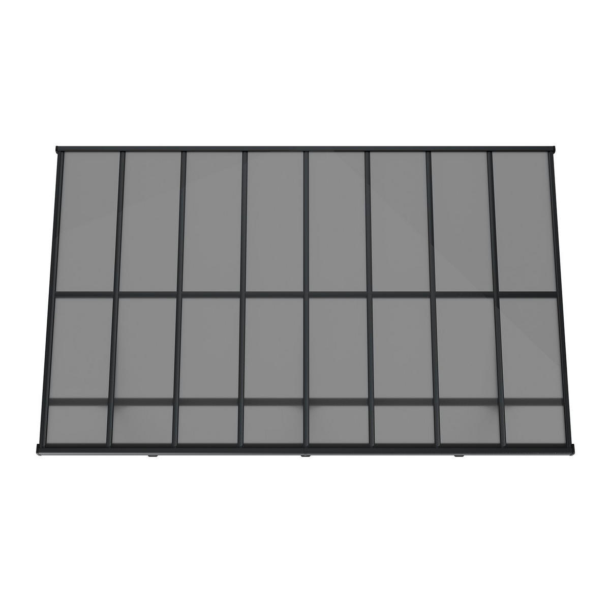 TERRASSENDACH Borneo Aluminium 4,9x3m dunkelgrau - Dunkelgrau, Metall (495/300/300cm) - Juskys