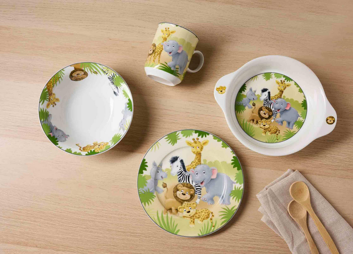 KINDERSET Afrikatiere bunt 2er Set - Multicolor, Keramik (19/9.5/19.2cm) - Ritzenhoff Breker