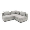 GARTENLOUNGE-SET 2 Bozhana mit Outdoorbezug in silber - Silberfarben, Kunststoff - 58aufmkessel
