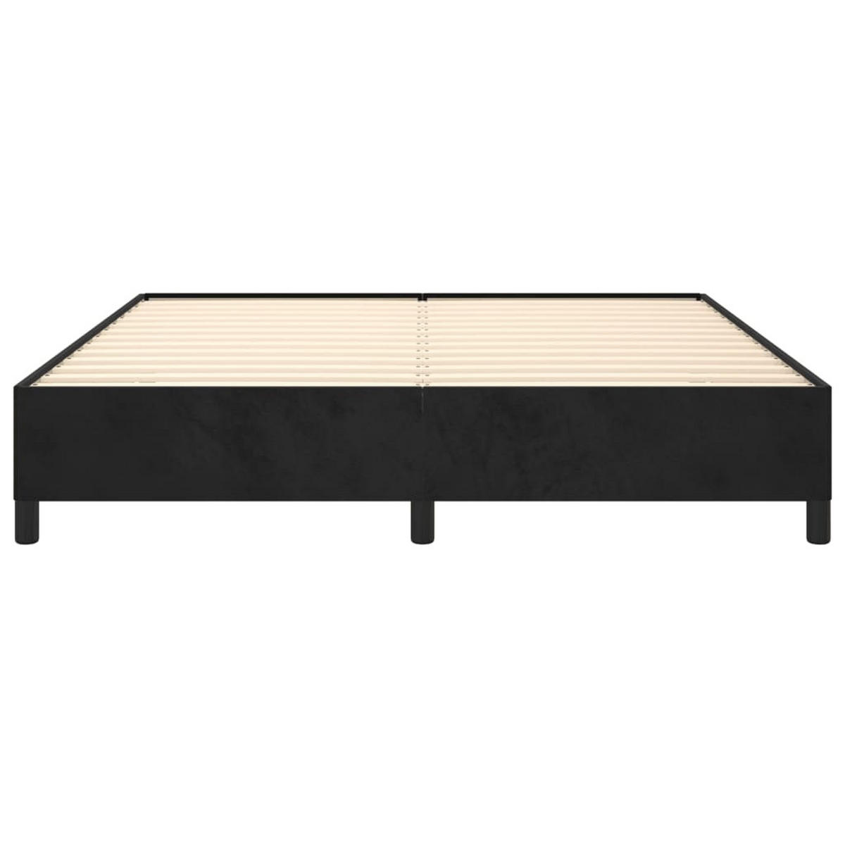 BETTGESTELL Ohne Matratze Schwarz 180/200 Cm Samt - Schwarz, Textil (180/200cm) - vidaXL