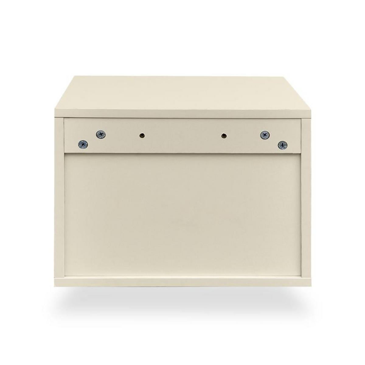 NACHTTISCHE 2er-Set schwebend beige mit je einer Schublade, Melamin-Oberfläche, FLORA - Beige, Holzwerkstoff (40/30/30cm) - Casanoov