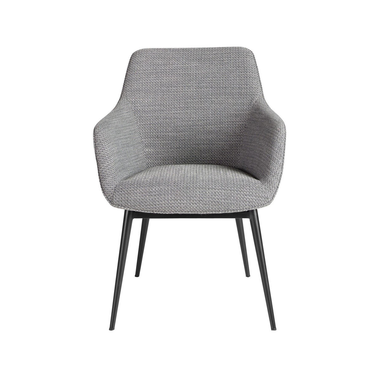 STUHL Stuhl aus grauem Stoff 65/68/85cm - Hellgrau/Robinienfarben, Textil/Metall (65/85/68cm) - ANGEL CERDA