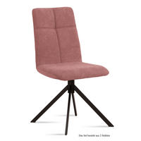 ESSZIMMERSTUHL (2er-Set) Drona 47x92x60 Schwarz/Rosewood - Dunkelrosa/Schwarz, Kunststoff (60/92/47cm) - 58aufmkessel