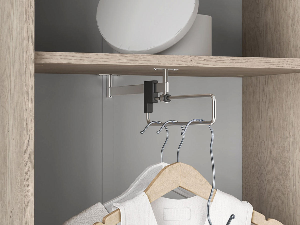 GARDEROBENSCHRANK – 54 cm – Voco – Kaschmir / Eichefarben - Kaschmir/Eichefarben, Holzwerkstoff (54/198/34cm) - hi-markt