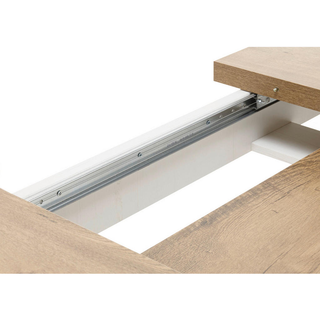 Thumbnail - Furn.Design Esstisch, Weiß, Eiche, Holzwerkstoff, Nachbildung,Pinie, Rechteckig, 90x82x200 cm, FSC 100%, Esszimmer, Tisc...