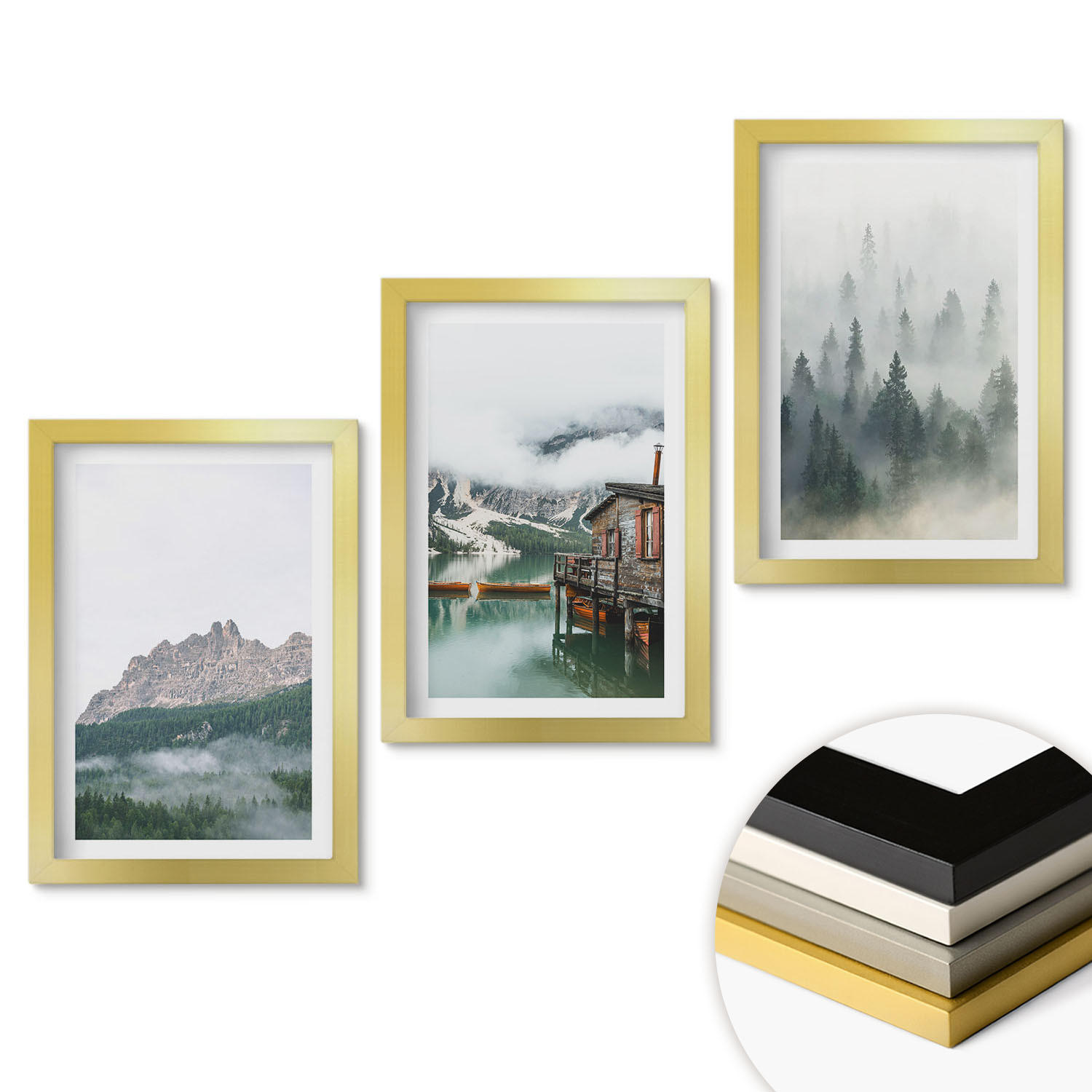 ArtPrintCave Wandbilder Gold 20x30 cm