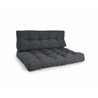 PALETTENKISSEN ECO Style Sitz 120x80x15cm Graphitgrau + Rücken (1tlg) - Dunkelgrau, Textil (80/15/120cm) - Beautissu 