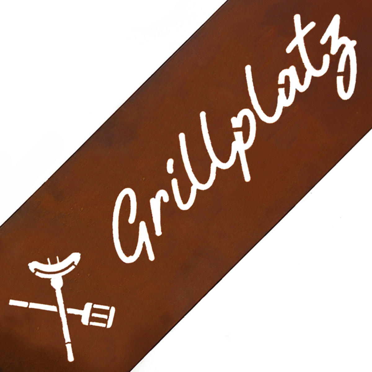 EDELROST-GARTENDEKO - Braun, Metall (1.5cm) - Relaxdays