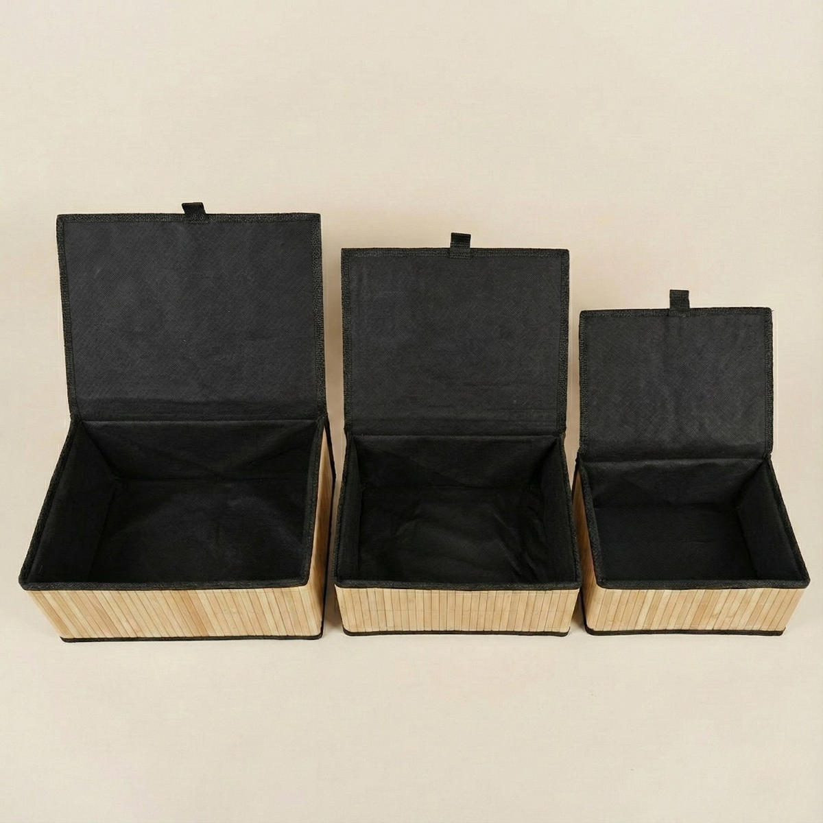 KORB 3er-Set Tilva - Braun, Naturmaterialien (25/15/32cm) - BOXIMO