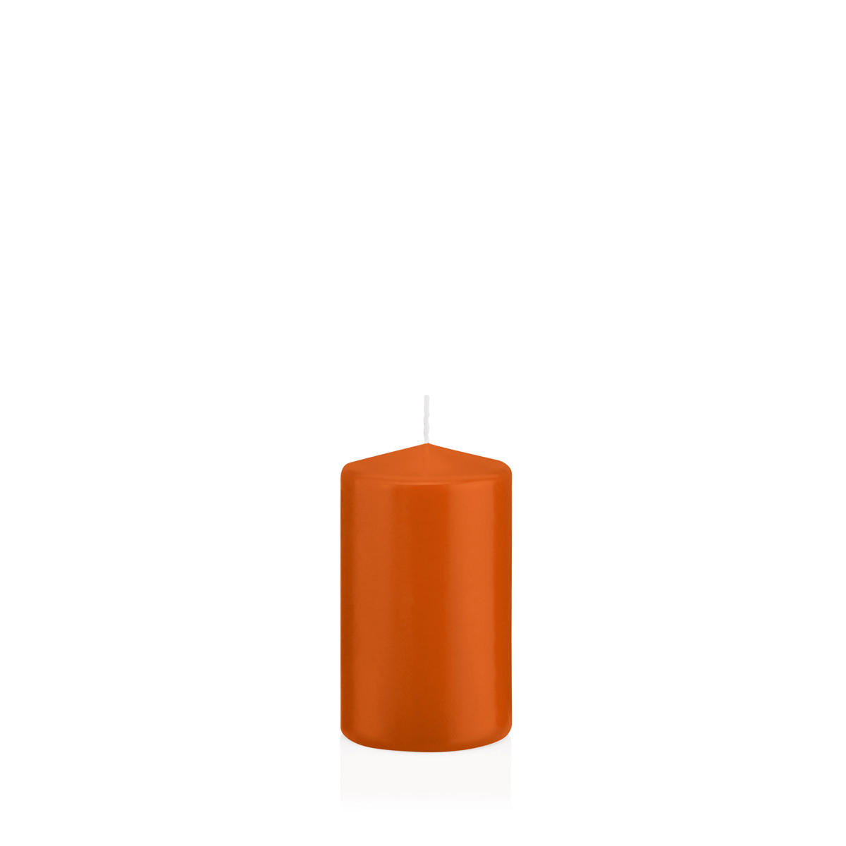 STUMPENKERZEN Aprikose Ø 58 x 100 mm, 16 Stück - Orange, Paraffin (6/10cm) - Wiedemann Kerzen