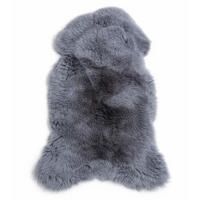 SCHAFFELL Premium Lammfell Natur ungeschoren weiche Wolle Silber Grau ca. 135 cm - Grau, Fell (75/135cm) - Provellus