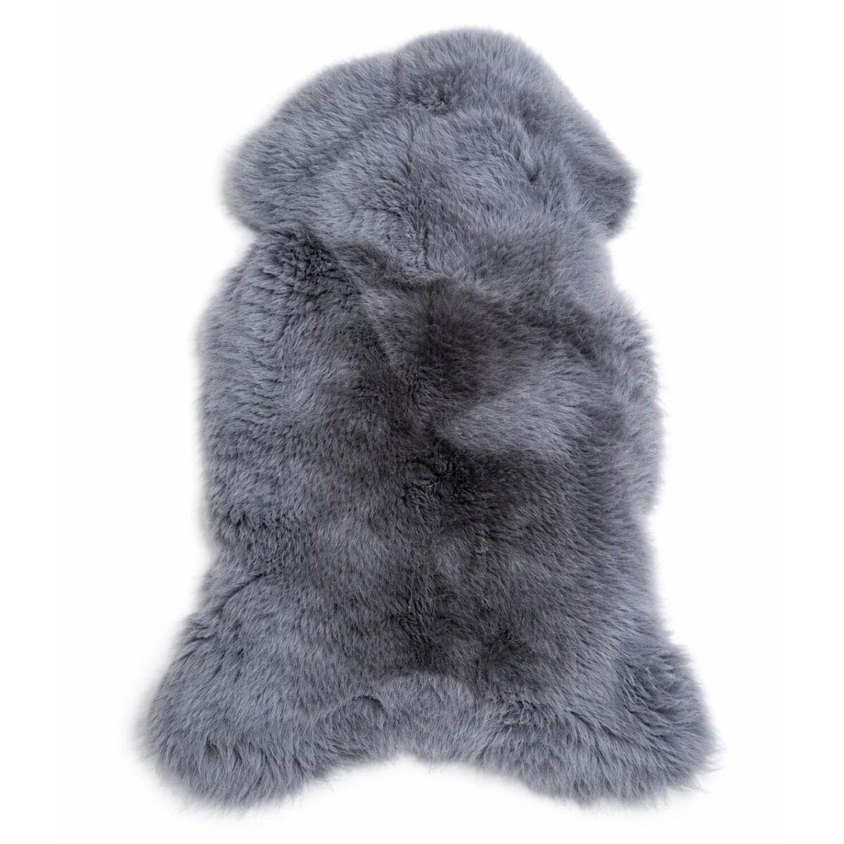 SCHAFFELL Premium Lammfell Natur ungeschoren weiche Wolle Silber Grau ca. 135 cm - Grau, Fell (75/135cm) - Provellus