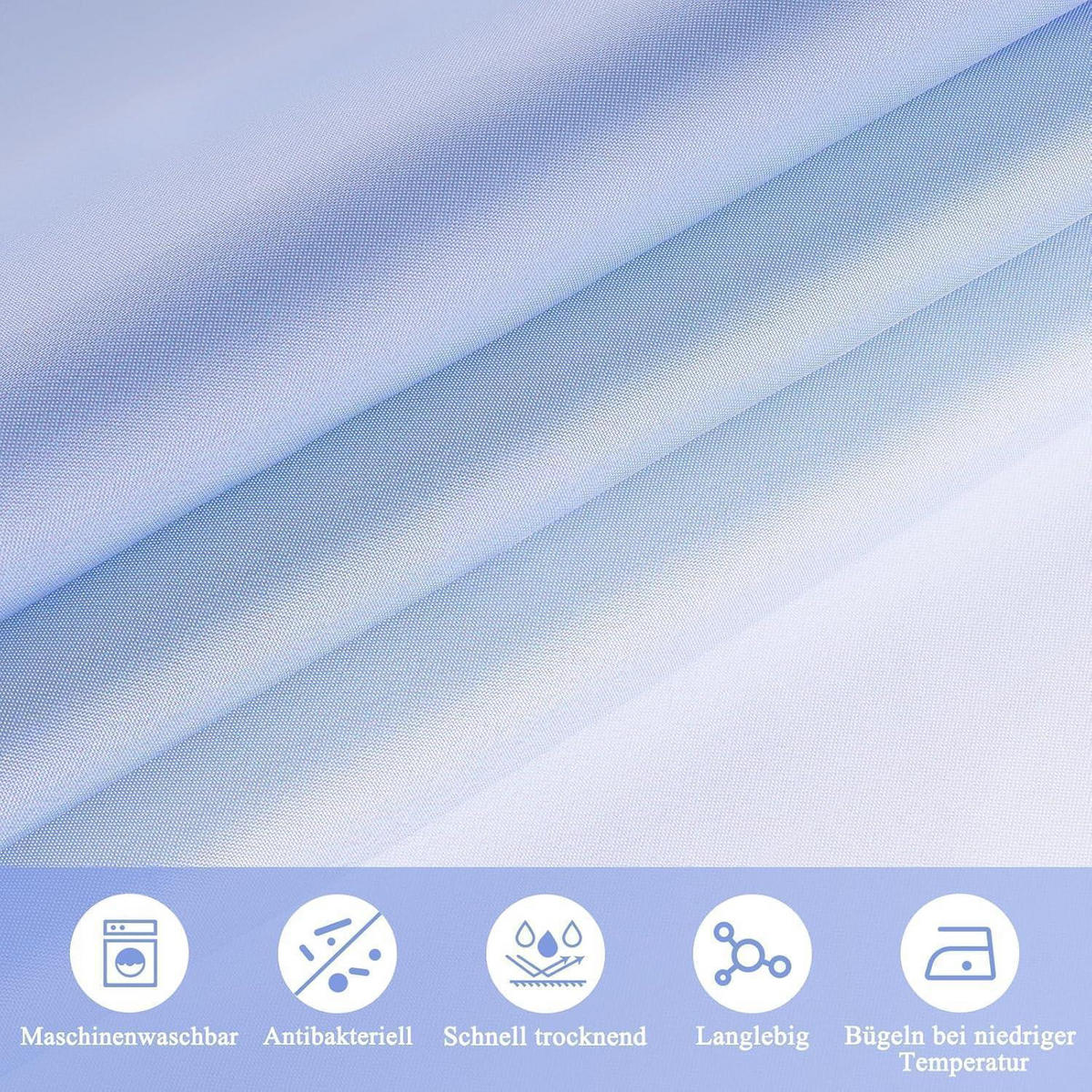 DUSCHVORHANG Farbverlauf Blau 180 x 200 cm - Blau, Textil (180/200cm)