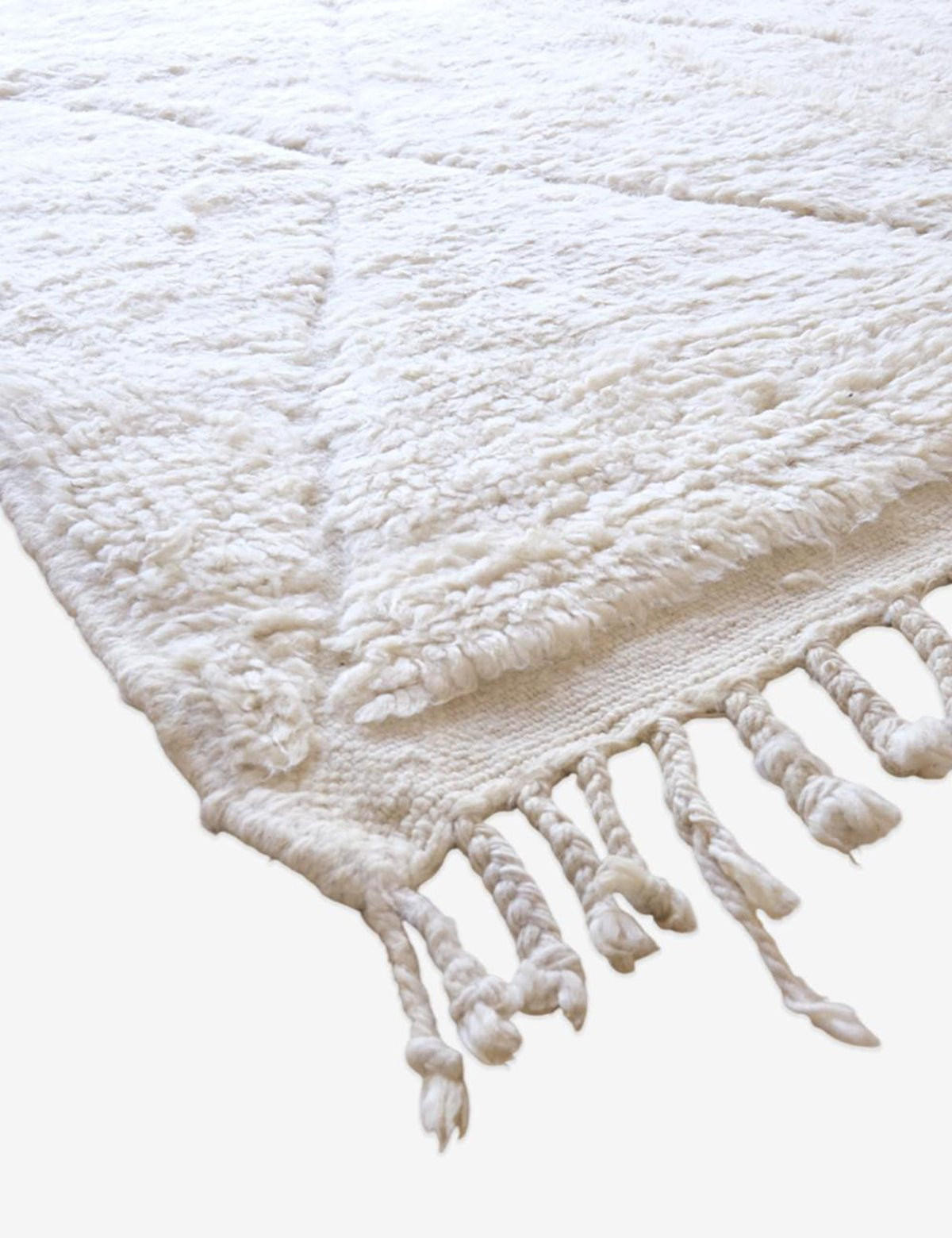 BERBERTEPPICH handgewebt Marokko 165x 238 cm - Weiß, Naturmaterialien (165/238cm) - AFK Living