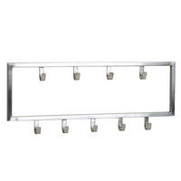 WANDGARDEROBE Metall Silber Modern poliert - Silberfarben, Metall (50/20/4cm) - KADIMA DESIGN