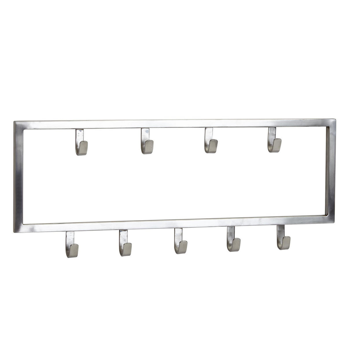WANDGARDEROBE Metall Silber Modern poliert - Silberfarben, Metall (50/20/4cm) - KADIMA DESIGN