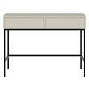 SCHMINKTISCH Evo Hellbeige mit Metallgestell 110 cm - Beige/Schwarz, Holzwerkstoff/Metall (38.4/110/79cm) - Selsey