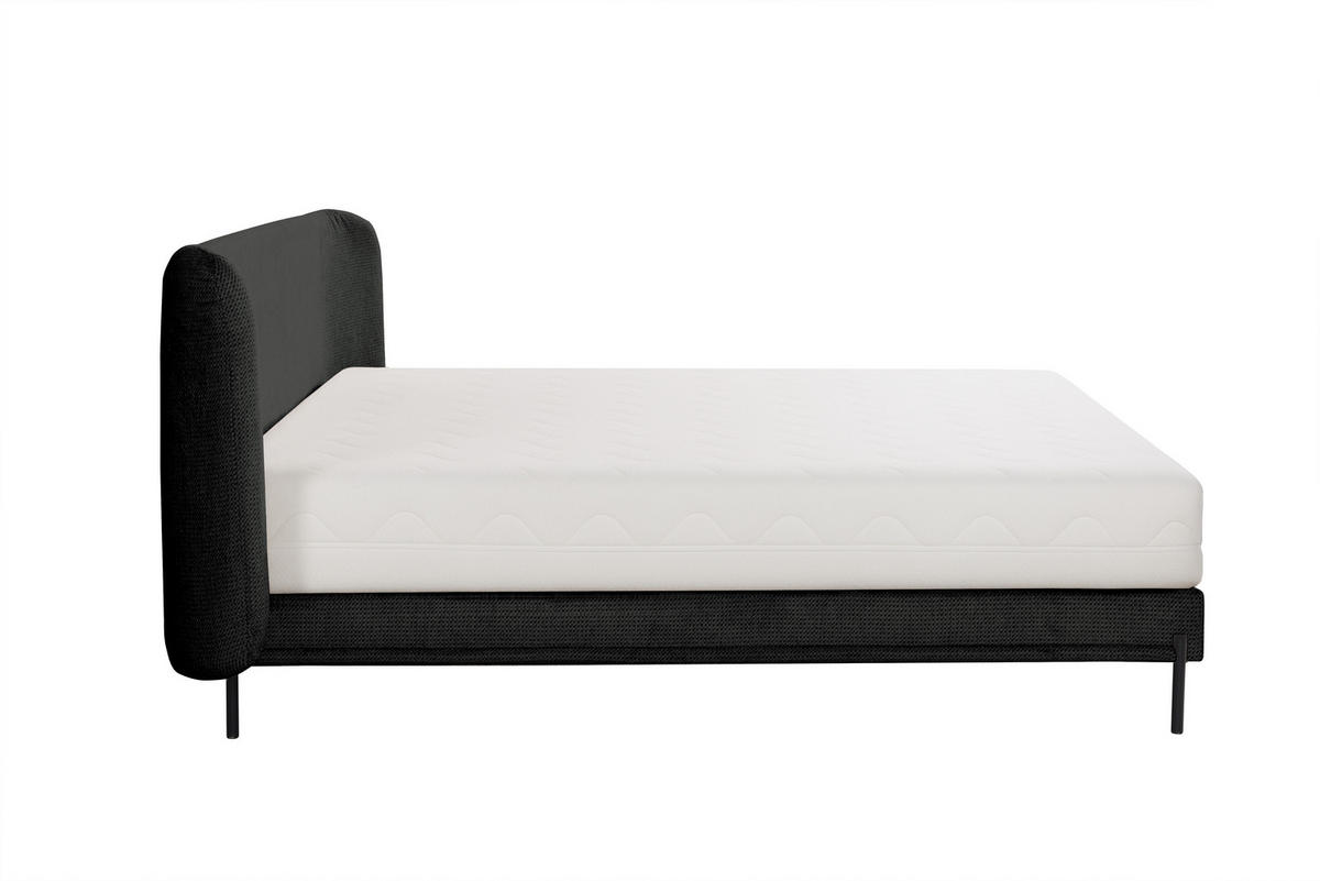 POLSTERBETT mit Matratze SIERRA, Braun, 180x200 cm - Braun, Textil (180/200cm) - KS Home Concept