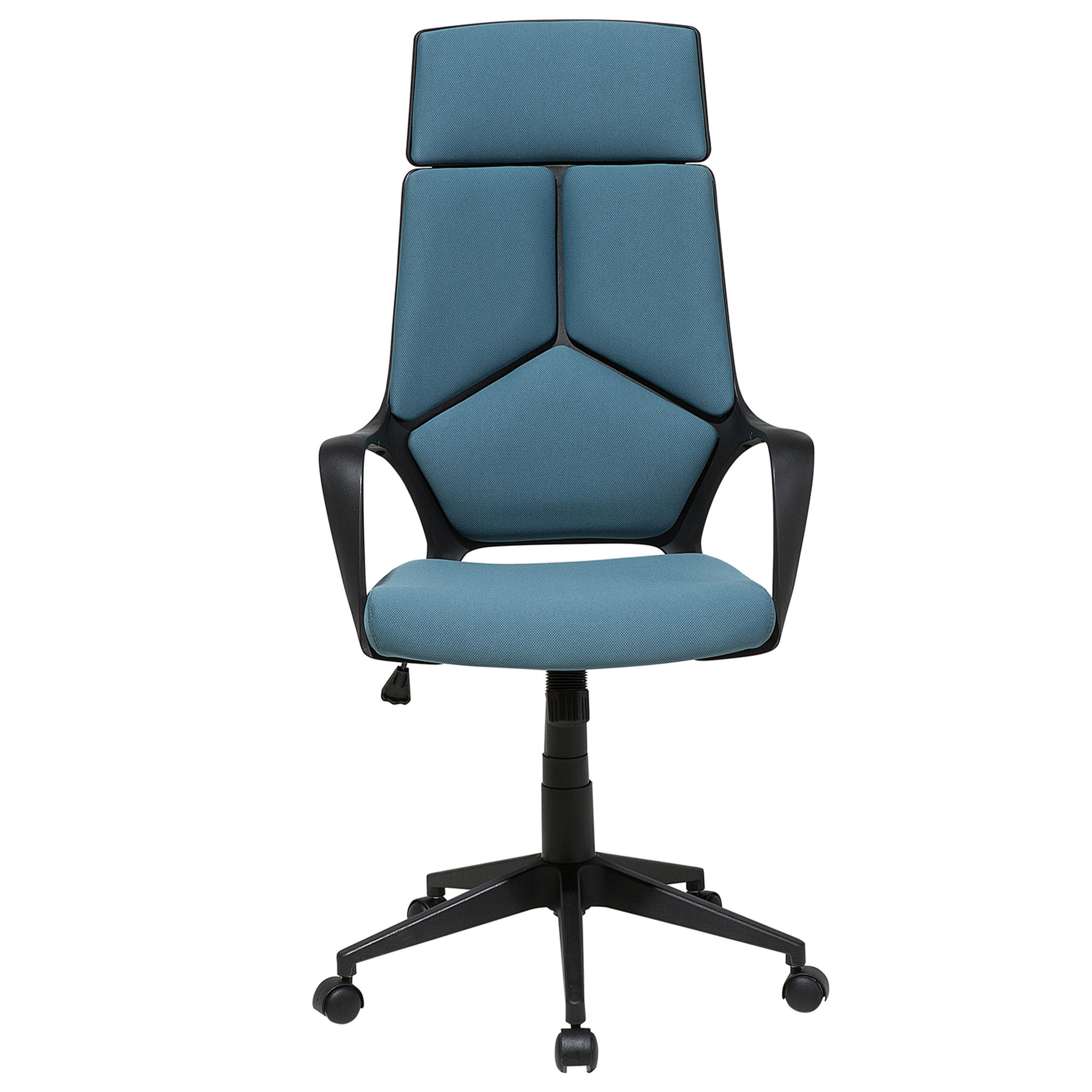 BÜROSTUHL Polyester Blau Delight - Blau, Kunststoff/Textil (64/116/64cm) - Beliani
