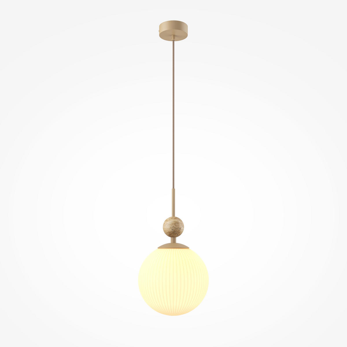 HÄNGELEUCHTE TAVO - Beige - 20/20/239 cm - Beige, Stein (20/20/239cm) - Maytoni