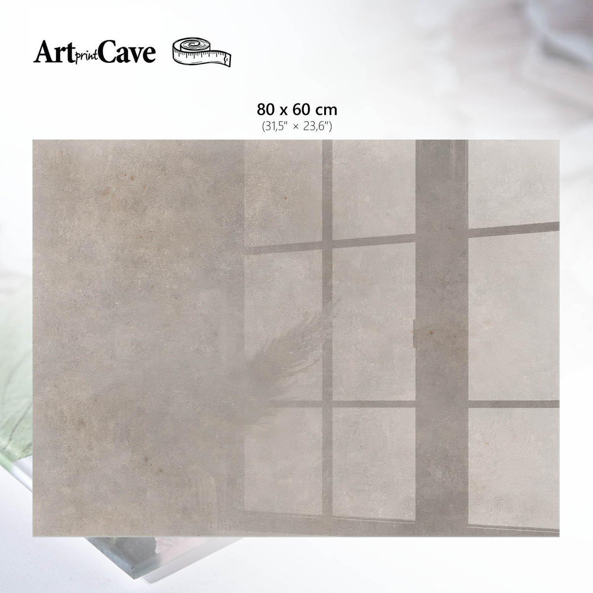 GLASPLATTE 80x60 cm – Beige-Stil - Beige, Glas (0.4/80/60cm) - ArtPrintCave