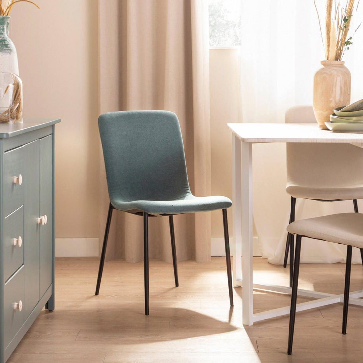 ESSZIMMERSTUHL Eryn Grün 45 cm x 83 cm - Grün, Textil (45/83/55cm)